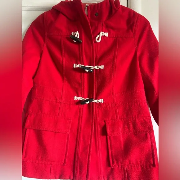 Old Navy Vibrant Red Toggle Coat - Picture 2 of 6